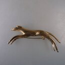 Neugablonz: Große Brosche Windhund um 1980 (36439)