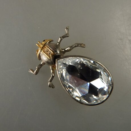 Neugablonz: Brosche Insekt Käfer Strass (36478)