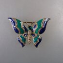 Neugablonz: Brosche Schmetterling Emaille Strass (36483)
