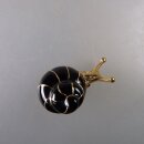 Neugablonz: Brosche Schnecke Emaille Strass (36491)
