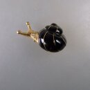 Neugablonz: Brosche Schnecke Emaille Strass (36491)