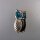Neugablonz: Brosche Eule Emaille Strass (36493)