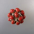 Neugablonz: Brosche Korallen Cabochons alter Stil um 1935...