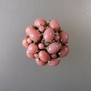 Neugablonz: Brosche Rosenquarz Cabochons alter Stil um...