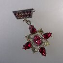 Neugablonz: Bewegliche Brosche Orden Strass um 1970 (36514)