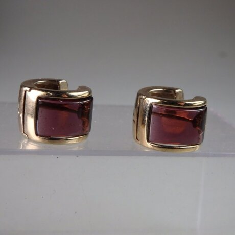 Neugablonz: Paar moderne Ohrstecker Amethyst um 1985 (36531)