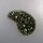 Neugablonz: Gewölbte Brosche grüner Strass um 1950 (36537)