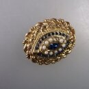 Neugablonz: Gewölbte ovale Brosche um 1950 (36564)