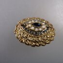 Neugablonz: Gewölbte ovale Brosche um 1950 (36564)