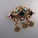 Neugablonz: Historismus Brosche im alten Stil um 1895 (36568)