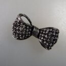 Neugablonz: Brosche Schleife Strass um 1960 (36579)