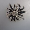 Neugablonz: Brosche Emaille Strass um 1960 (36582)