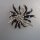 Neugablonz: Brosche Emaille Strass um 1960 (36582)
