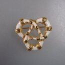 Neugablonz: Geschwungene Brosche Emaille um 1970 (36584)
