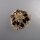 Neugablonz: Gewölbte Brosche Strass um 1960 (36586)