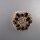 Neugablonz: Gewölbte Brosche Strass um 1960 (36586)