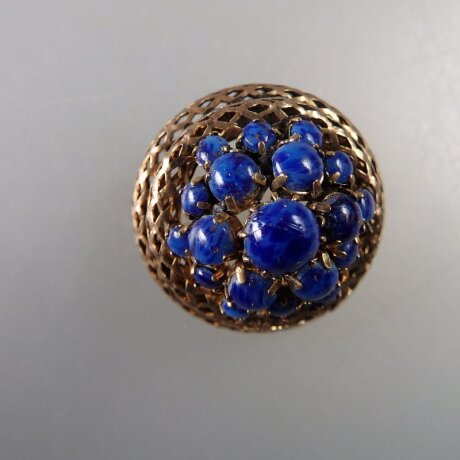 Neugablonz: Brosche Lapislazuli im alten Stil um 1935 (36598)
