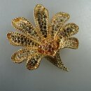 Neugablonz: Prächtige Brosche Blüte Strass um...