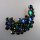 Neugablonz: Grosse gebogene Brosche Cabochons um 1950 (36602)
