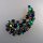 Neugablonz: Grosse gebogene Brosche Cabochons um 1950 (36603)