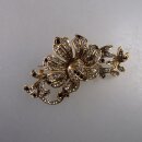 Neugablonz: Brosche Blüte Strass um 1950 (36613)