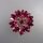 Neugablonz: Brosche Blüte rosa Strass um 1950 (36614)